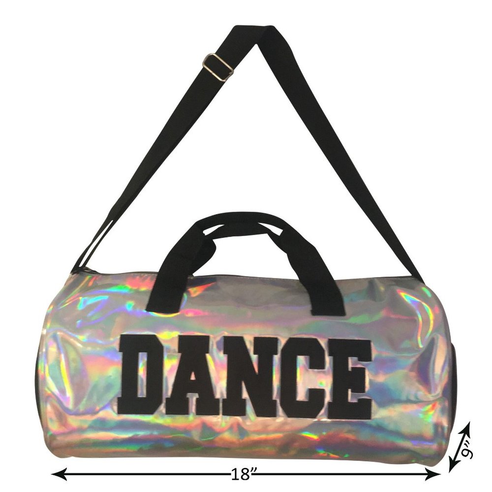 Dance Duffel Bag Adjustable Shoulder Holographic